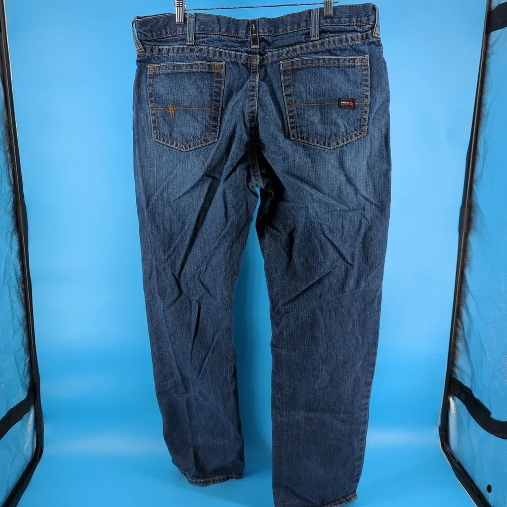 Ariat FR Jeans Men's 40x36 Blue M3 Loose Straight CAT 2 Flame Resistant Work